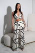 Boho Geometric Print Wide Leg Pants